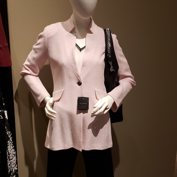 St. John NWT Shadow Jacket in Petal - Picture 2 of 8